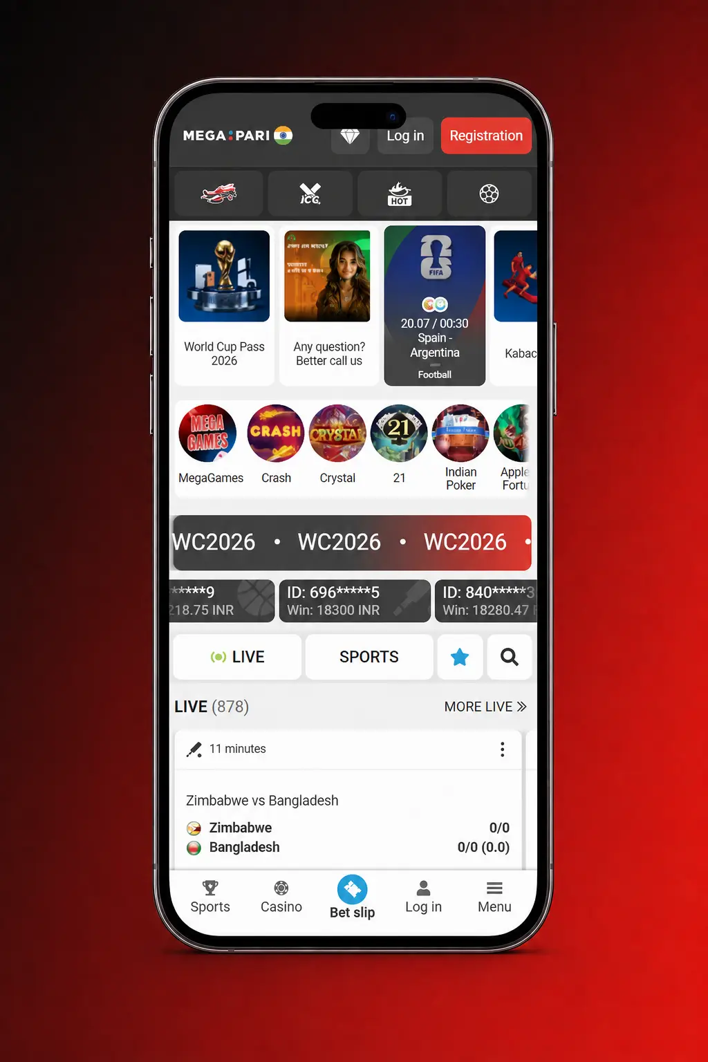 MegaPari iOS app download guide showing 5 steps to install on iPhone or iPad via the App Store