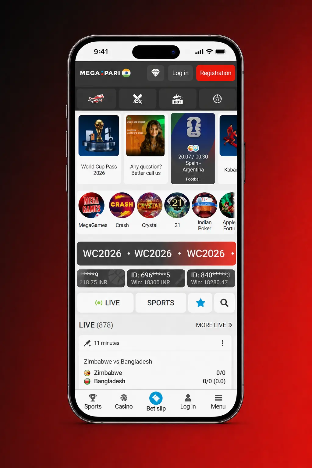MegaPari iOS app download guide showing 5 steps to install the betting app on iPhone or iPad via the App Store
