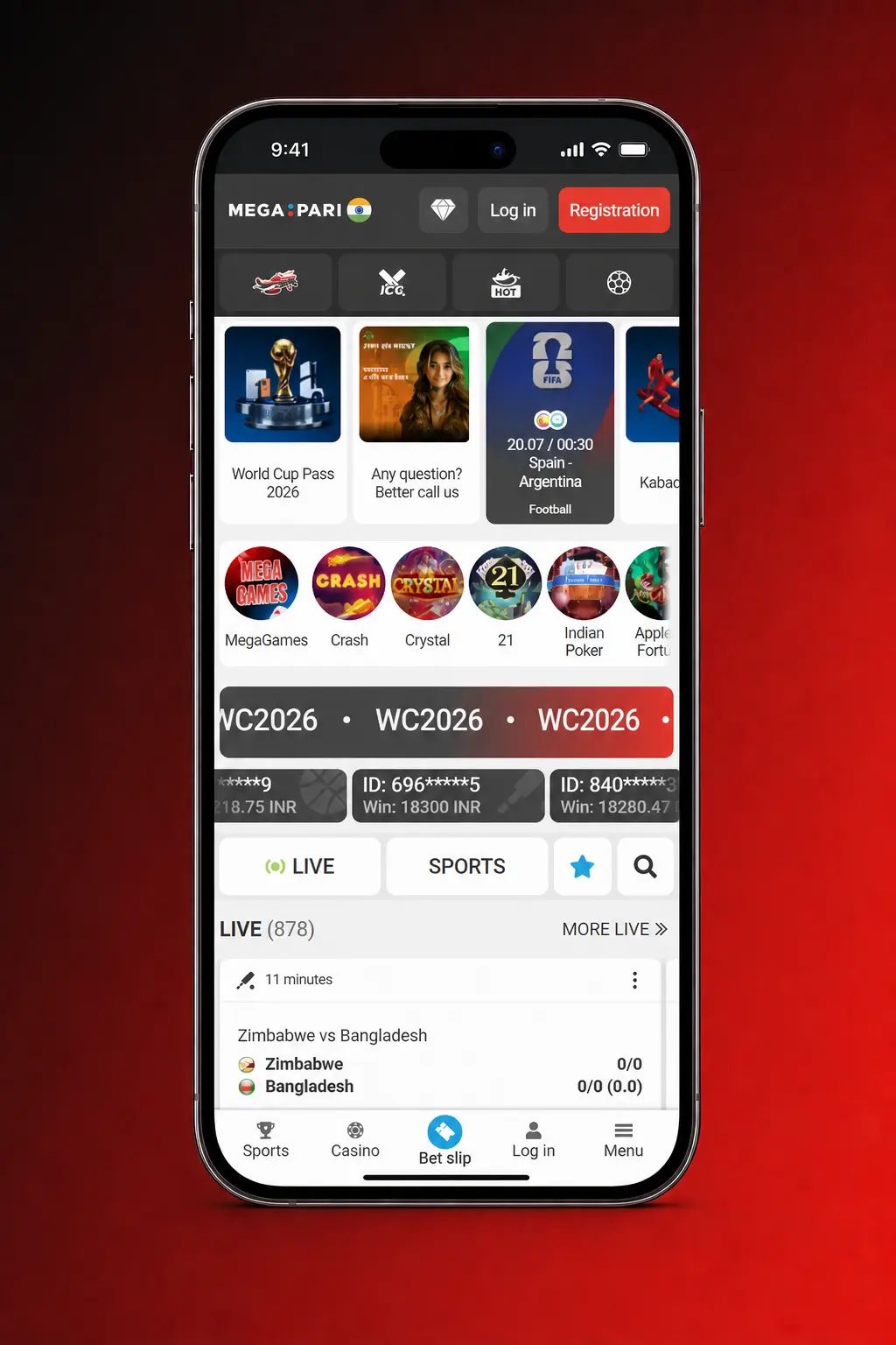 MegaPari iOS app download guide showing 5 steps to install the betting app on iPhone or iPad via the App Store