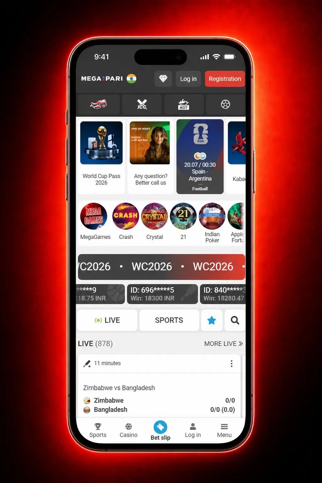ขั้นตอนรับโบนัส MegaPari ในไทย สมัครสมาชิก ฝากขั้นต่ำ 300 บาท และเลือกโปรโมชั่น