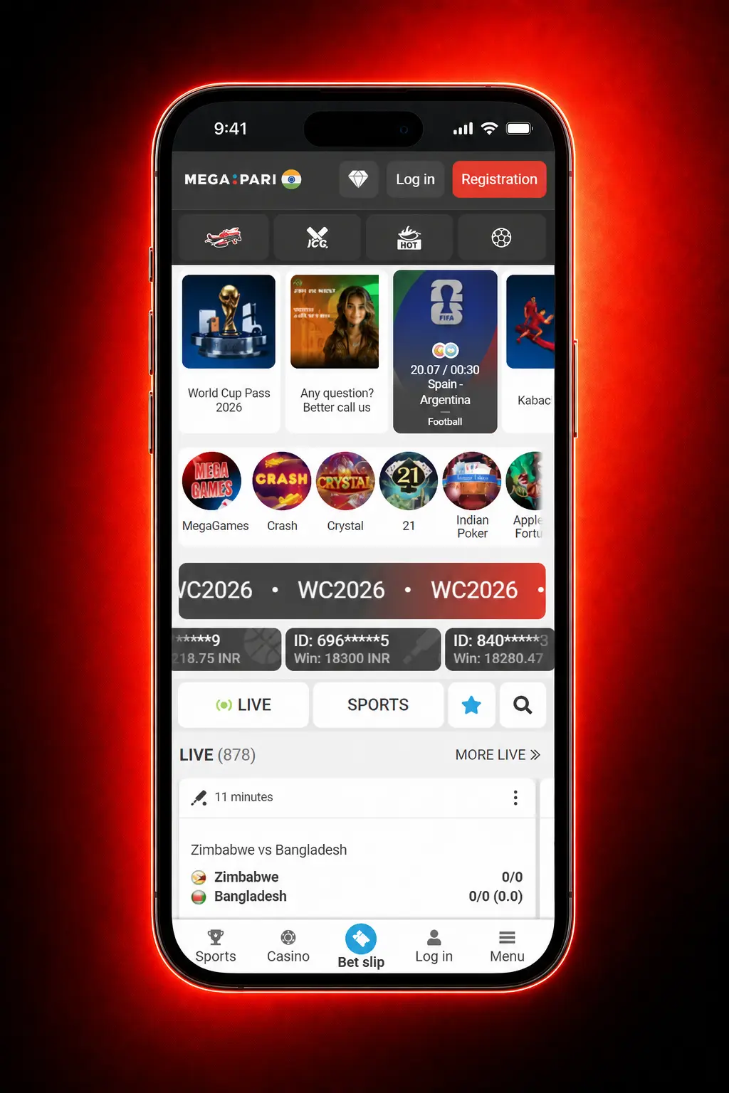 ขั้นตอนรับโบนัส MegaPari ในไทย สมัครสมาชิก ฝากเงินขั้นต่ำ 300 บาท และเลือกโปรโมชั่น