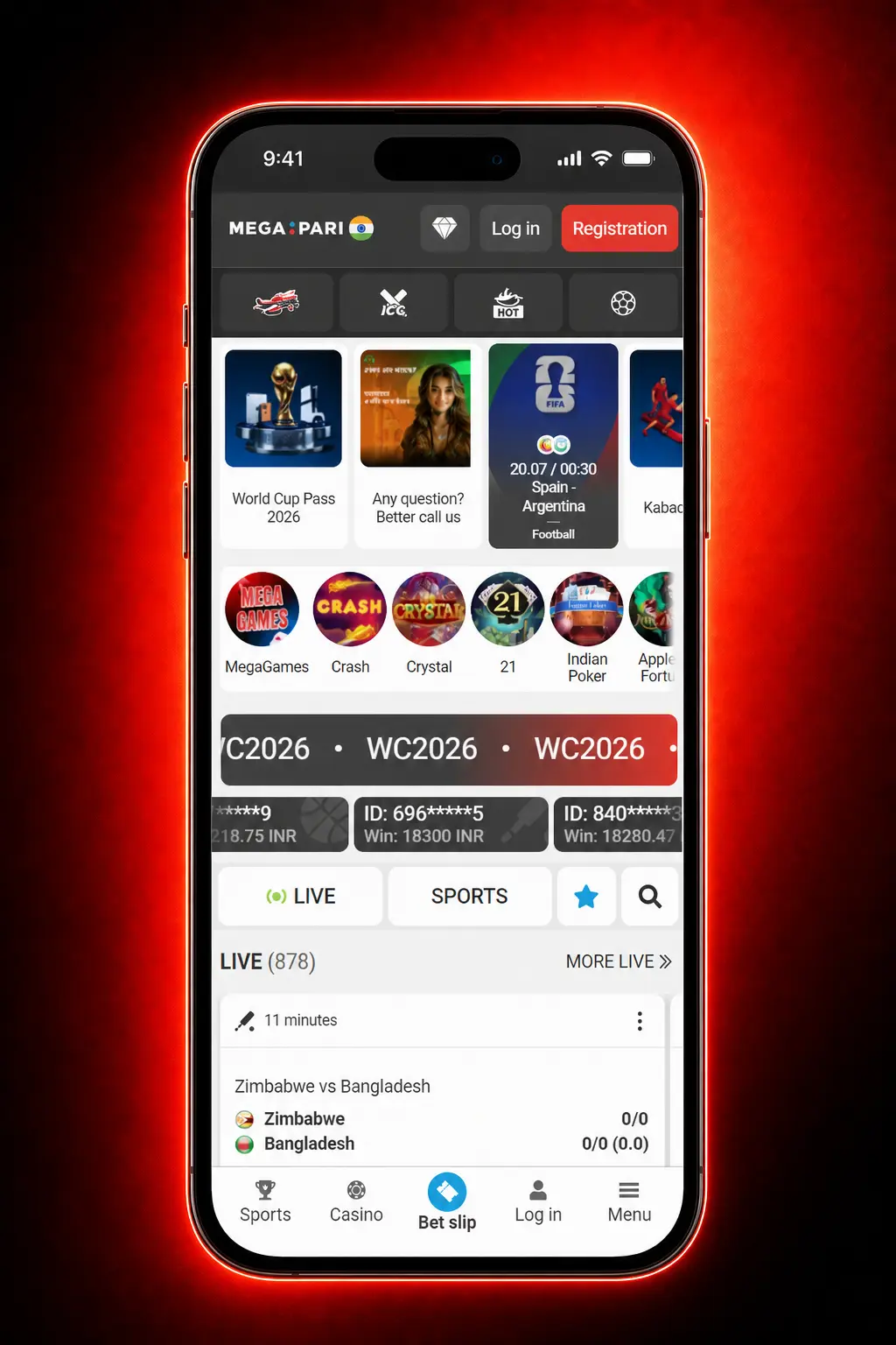 ขั้นตอนรับโบนัส MegaPari ในไทย สมัครสมาชิก ฝากเงิน กรอกโปรโมโค้ด และเลือกโบนัส