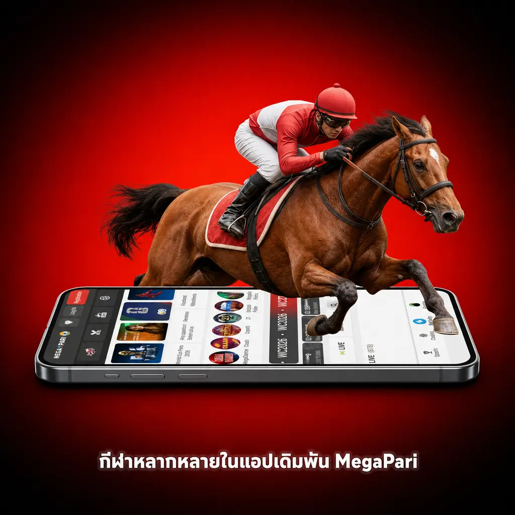 แอป MegaPari รองรับกีฬากว่า 40 ประเภท ทั้งฟุตบอล บาสเกตบอล เทนนิส และ eSports พร้อมเดิมพัน LIVE