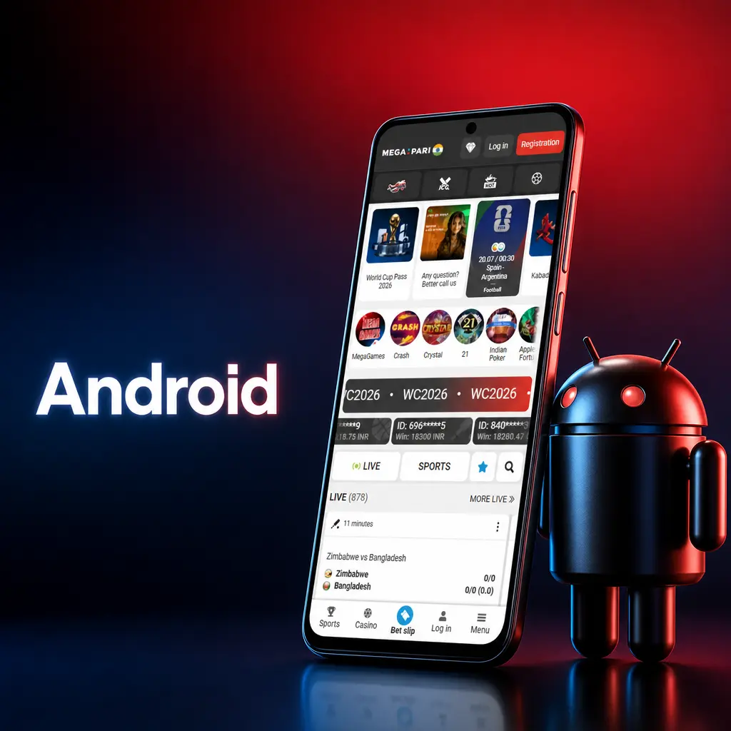 ดาวน์โหลดแอป MegaPari APK สำหรับ Android 5.0 ขึ้นไป ติดตั้งง่าย เดิมพันกีฬาและคาสิโนได้ทันที