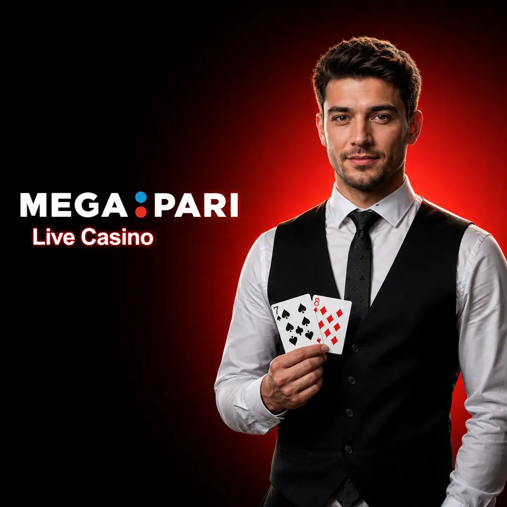 MegaPari Live Casino with real dealers streaming baccarat, roulette, blackjack, Dragon Tiger, and game shows in HD