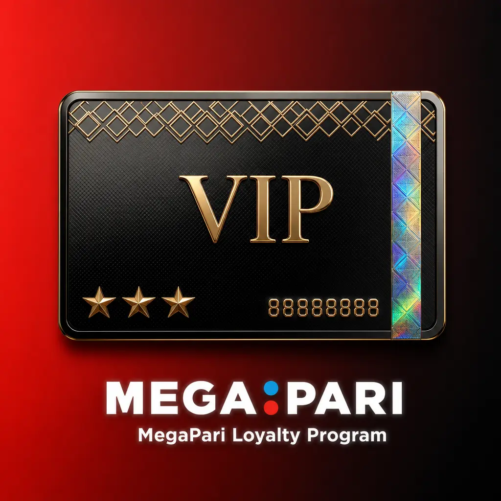 MegaPari VIP loyalty program with 8 tiers from Newbie to Legend, rewarding players with cashback, bonuses, and exclusive perks