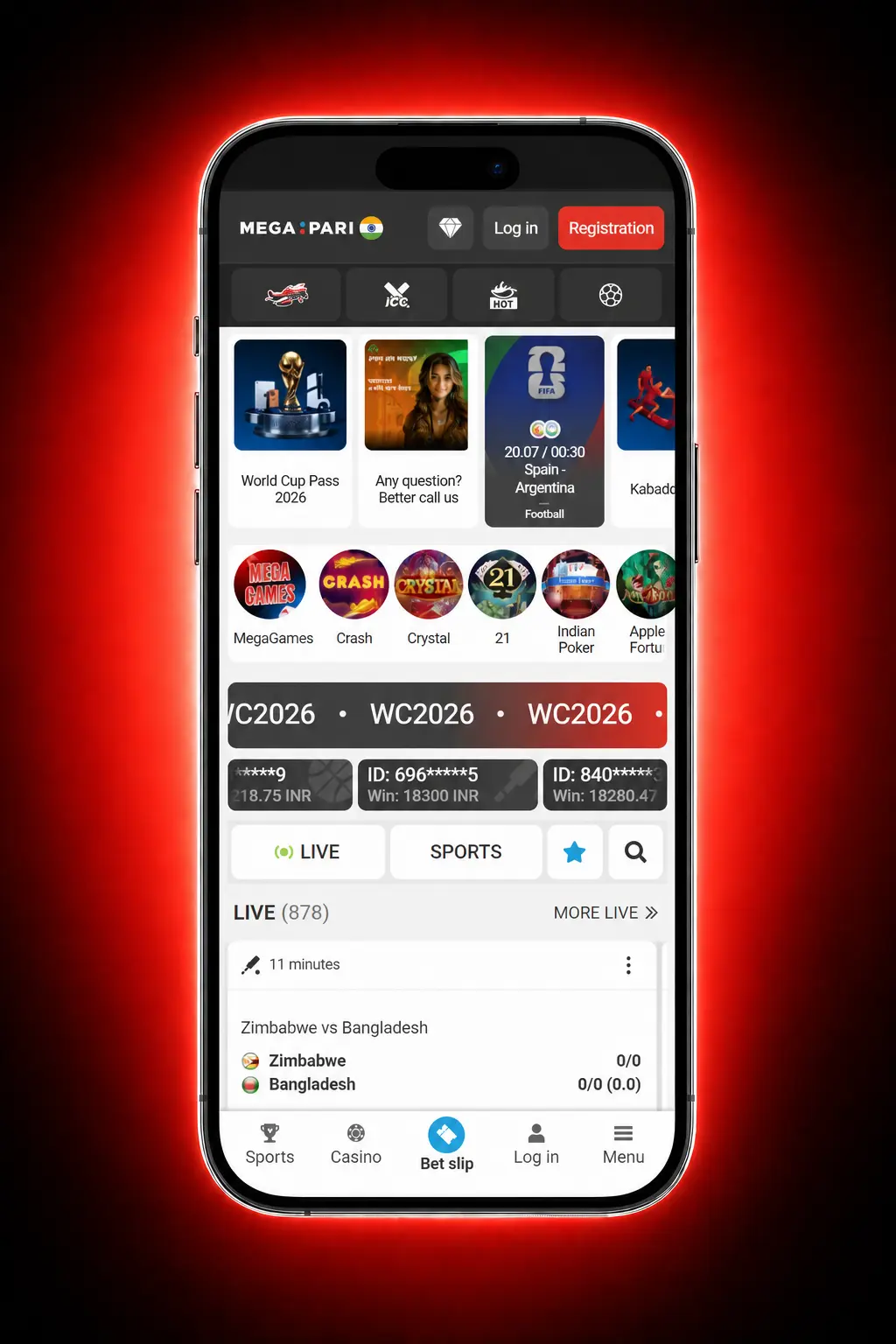 MegaPari sportsbook interface showing step-by-step sports betting process for Thailand users with bet slip and odds selection