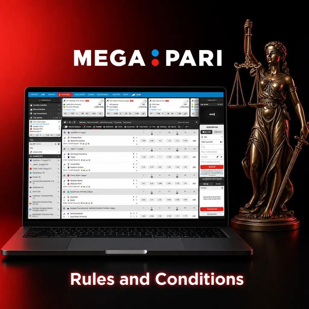 MegaPari rules and conditions for Thailand players covering age requirements, account policies, bonuses, and withdrawals