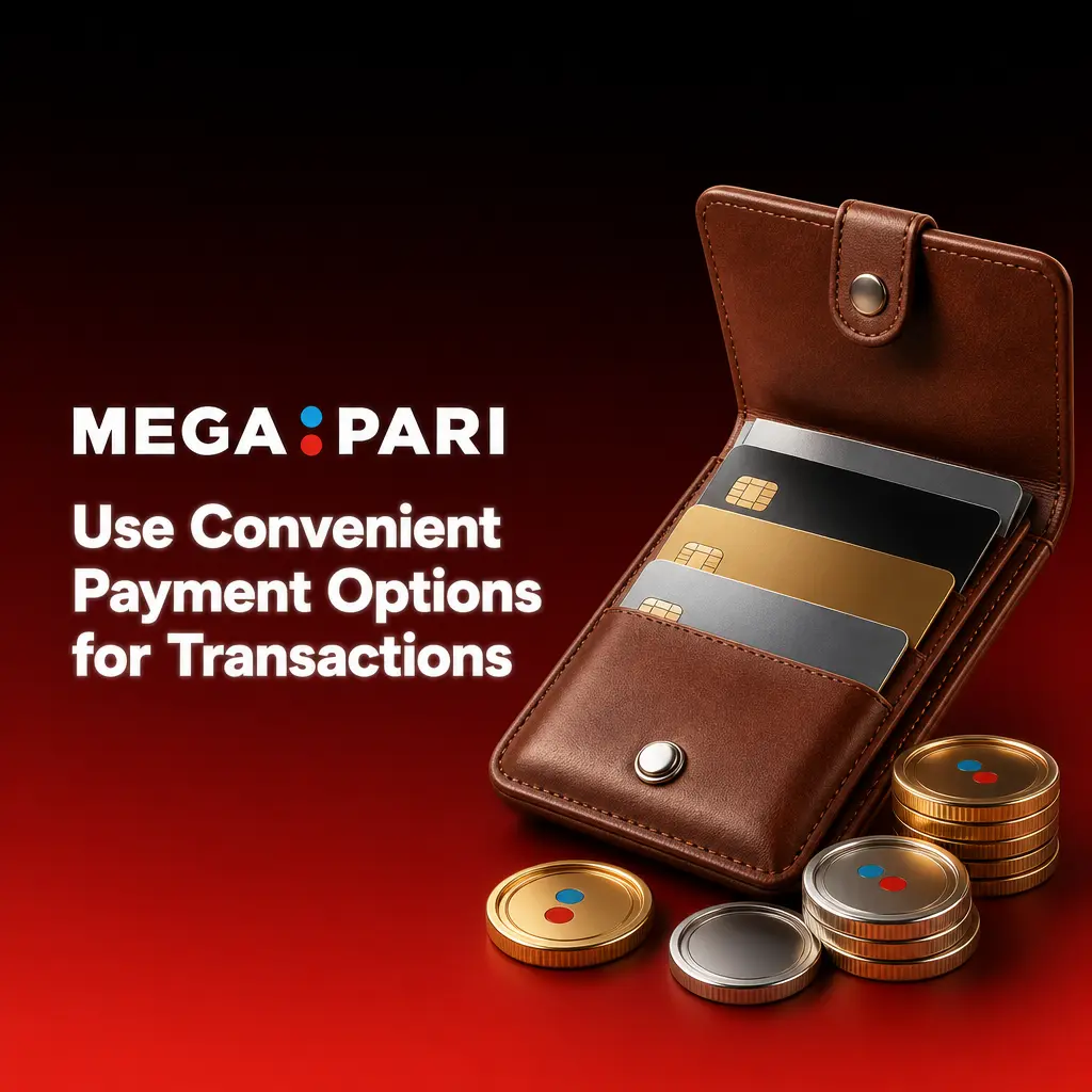MegaPari payment methods table showing 20+ deposit and withdrawal options for Thai players including PromptPay and crypto